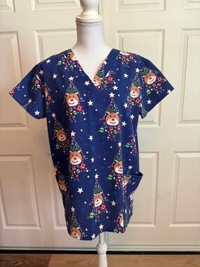 Christmas Scrub top